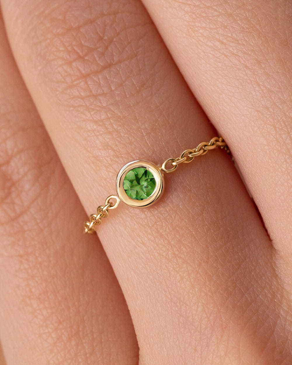 Ring Rose gold Tsavorite Gemmyorama Solo 3