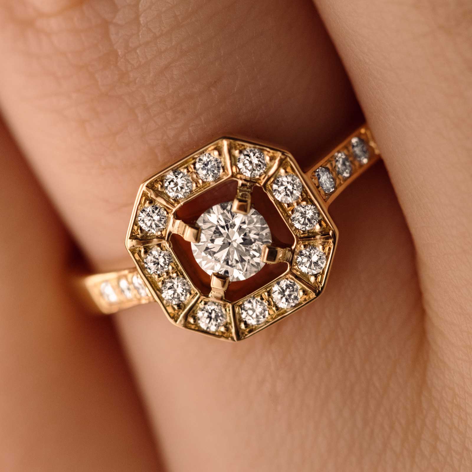 Ring White gold Tsavorite and diamonds Art Déco Rond 4 mm 3