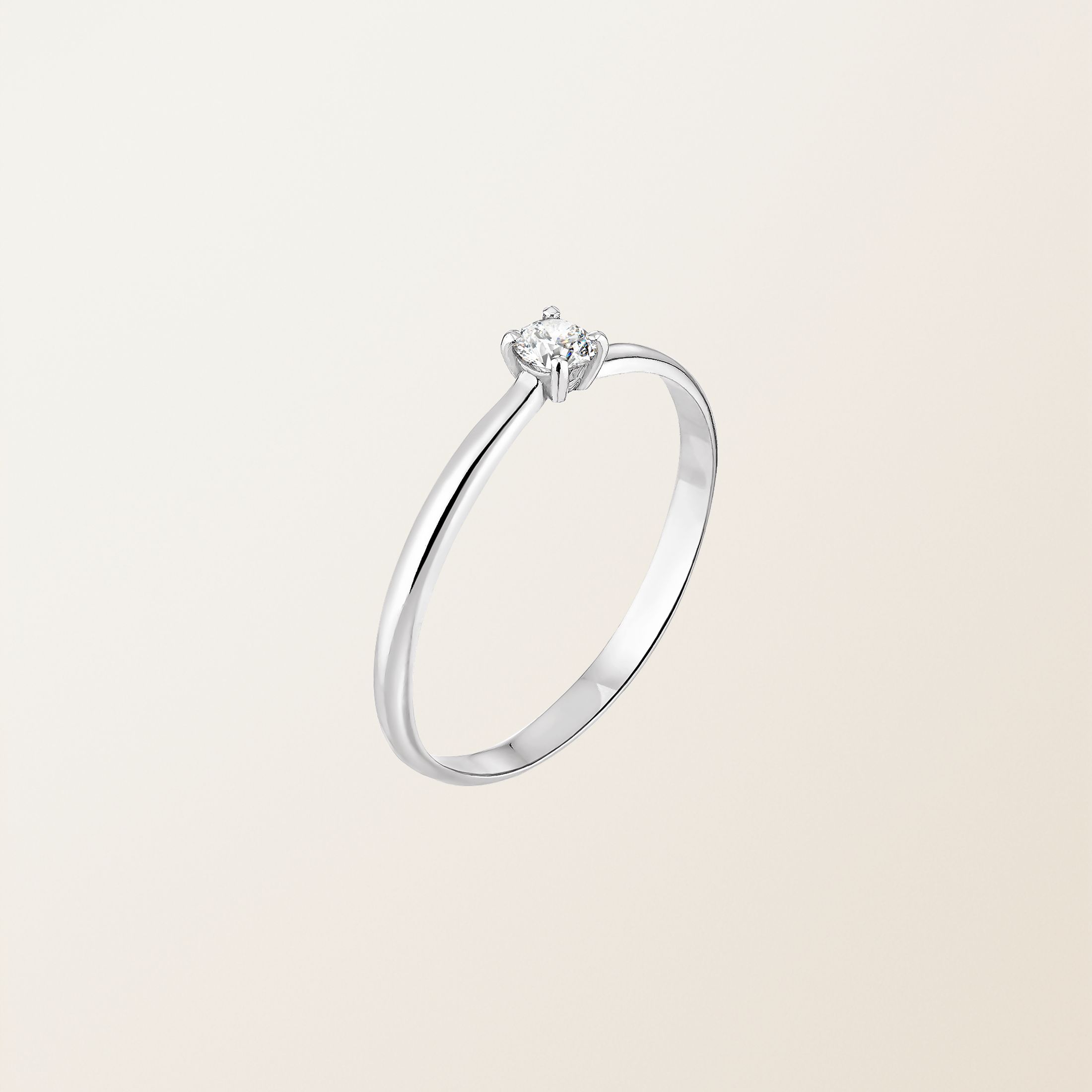 Bague Or blanc 18 cts Diamant Mini Lady