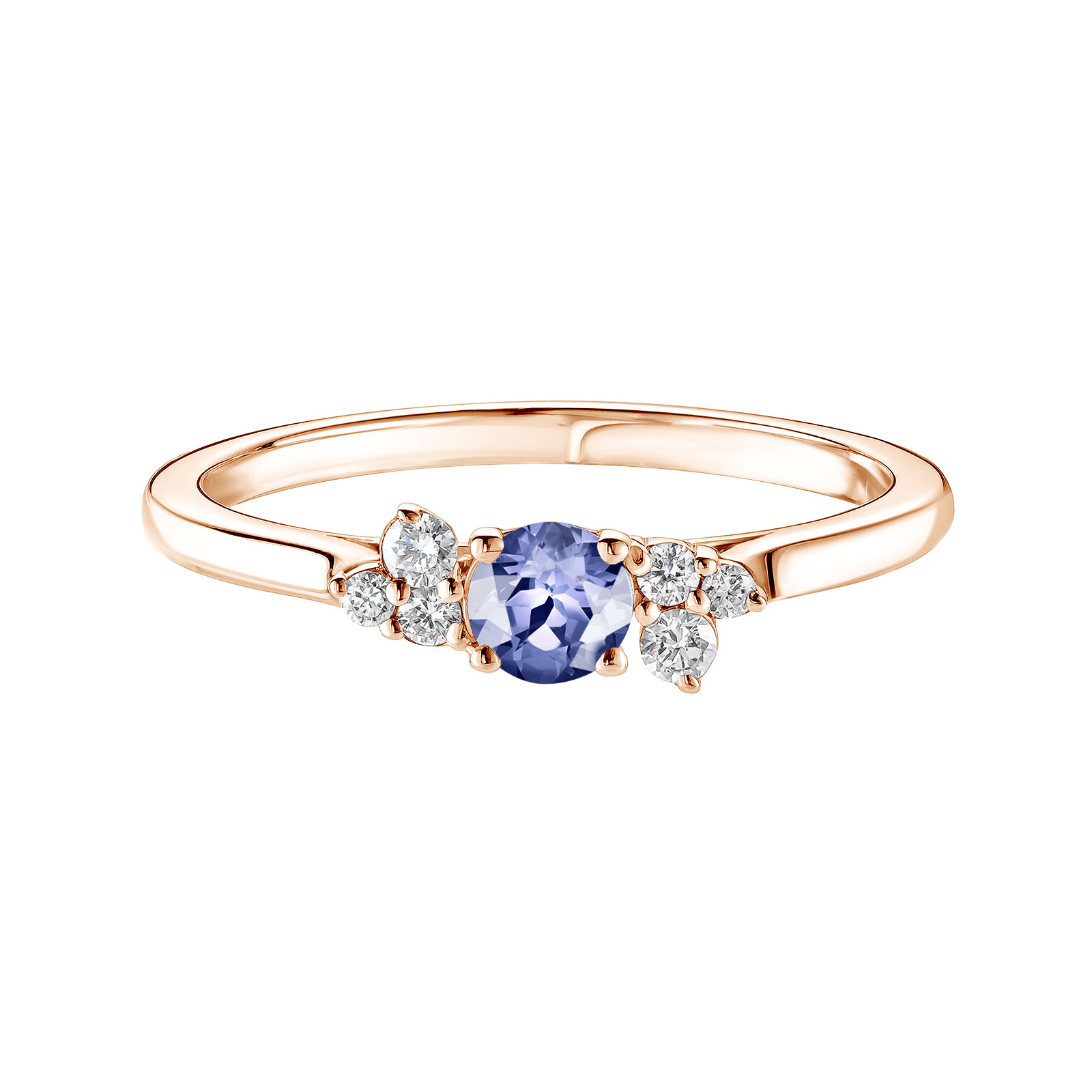 Bague Or rose Tanzanite et diamants Baby EverBloom 1