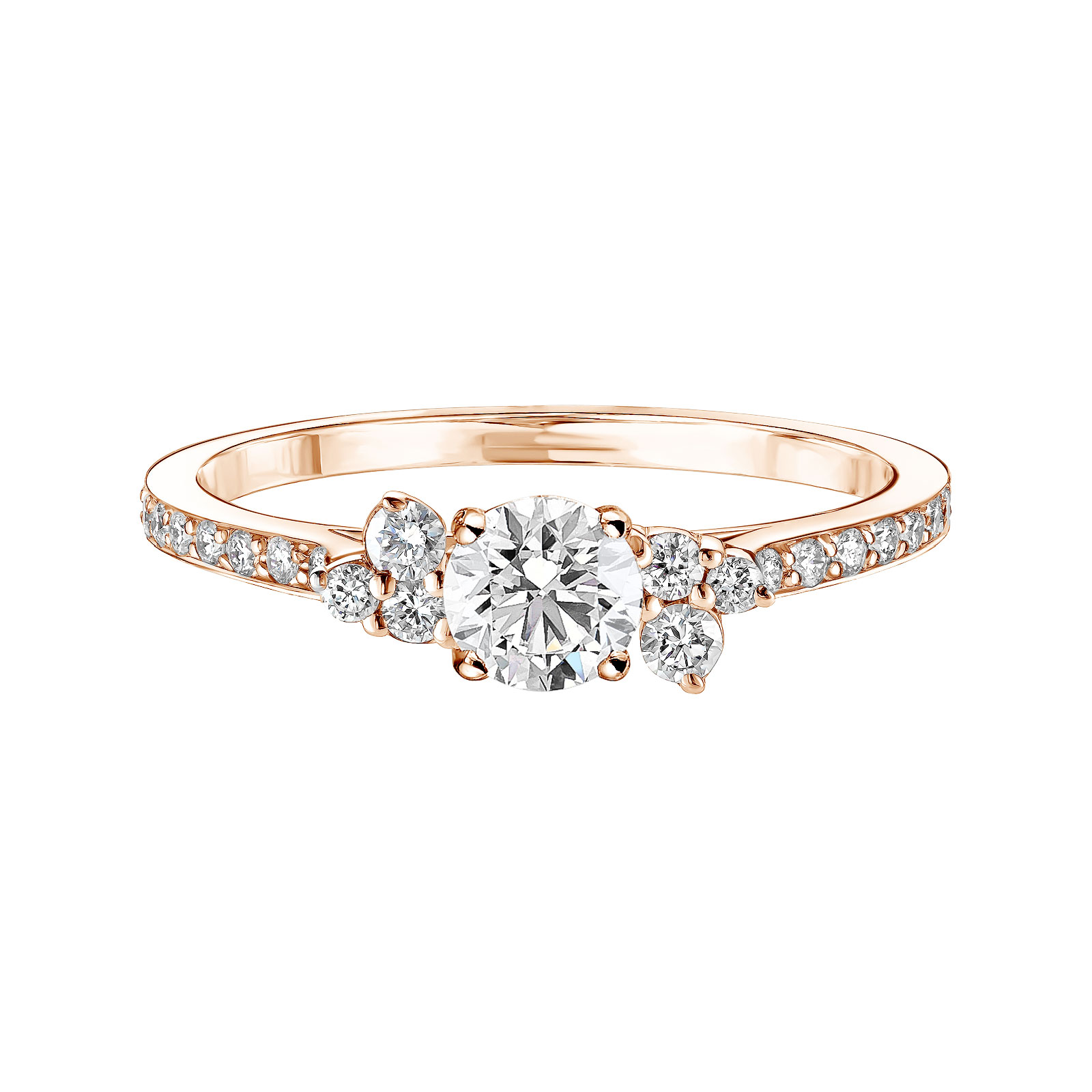 Bague Or rose Diamant Baby EverBloom 0,4 ct Pavée 1