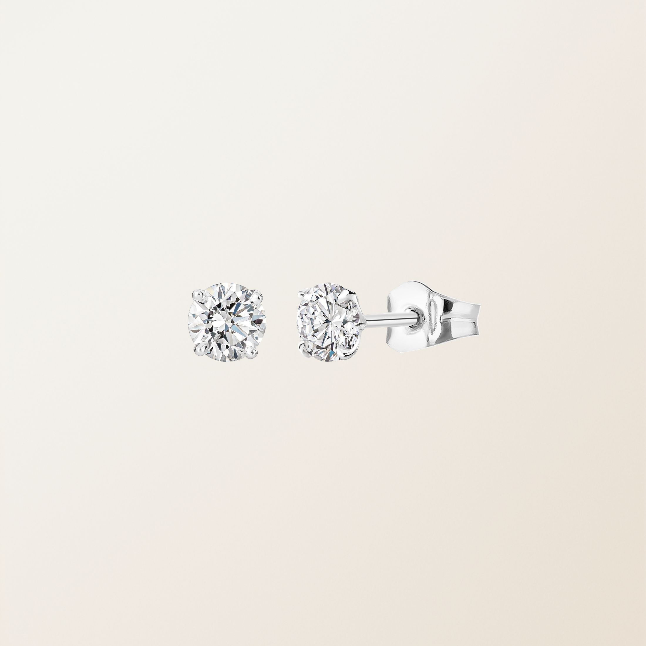 Boucles d'oreilles Or blanc 18 cts Diamant Lady