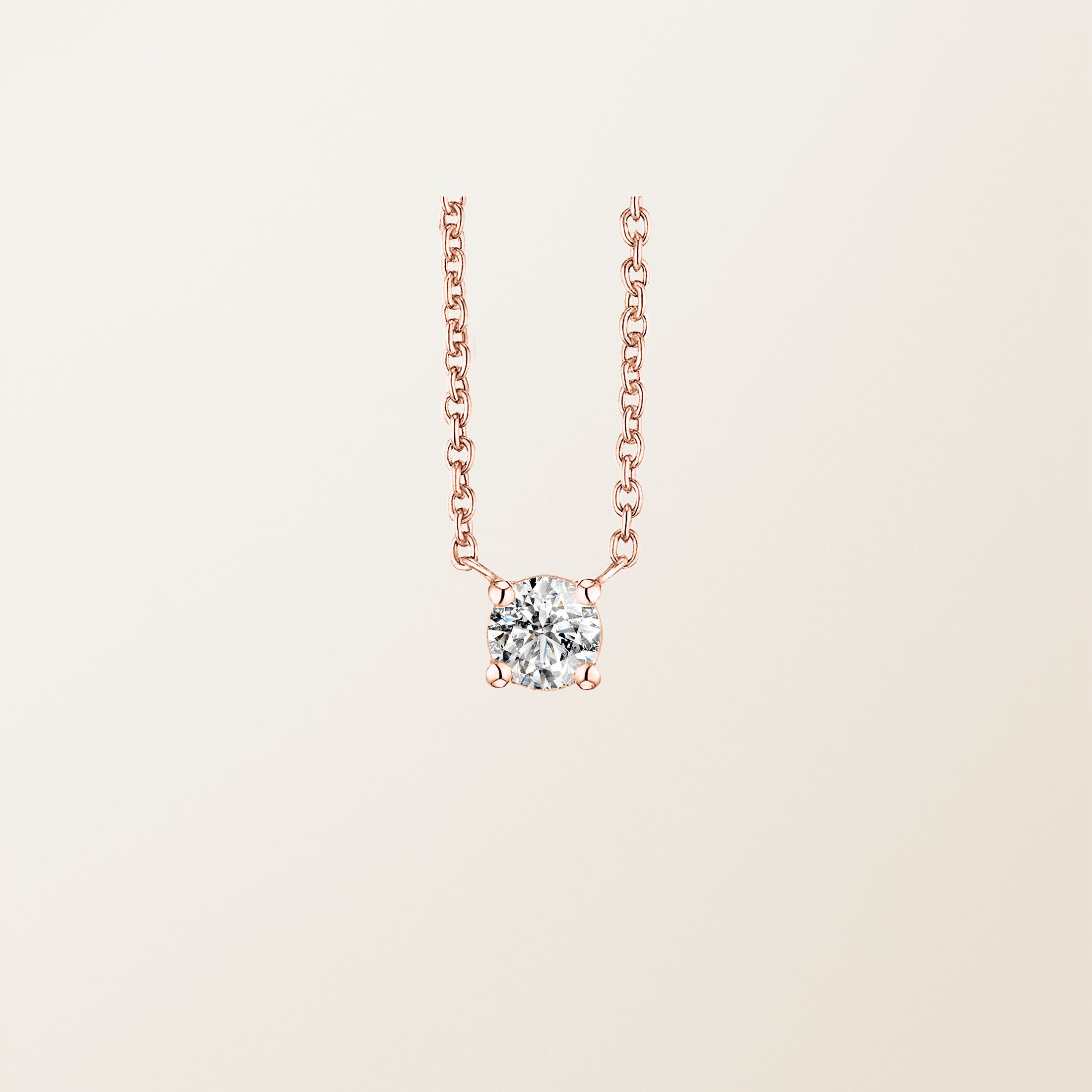 Pendentif Or rose 18 cts Diamant Lady