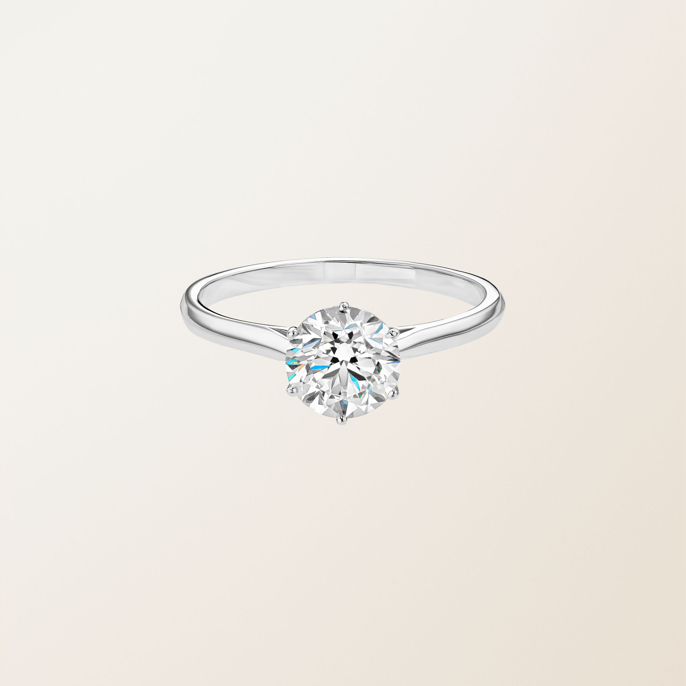 Bague Or Blanc 18 cts Diamant Lady 1 ct