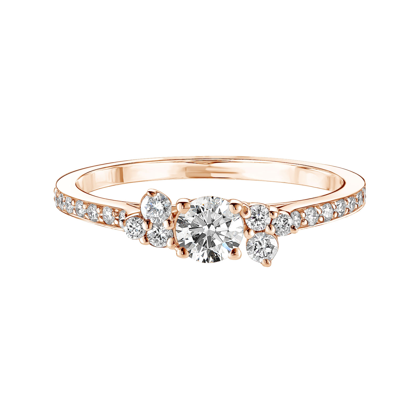 Bague Or rose Diamant Baby EverBloom Pavée 1