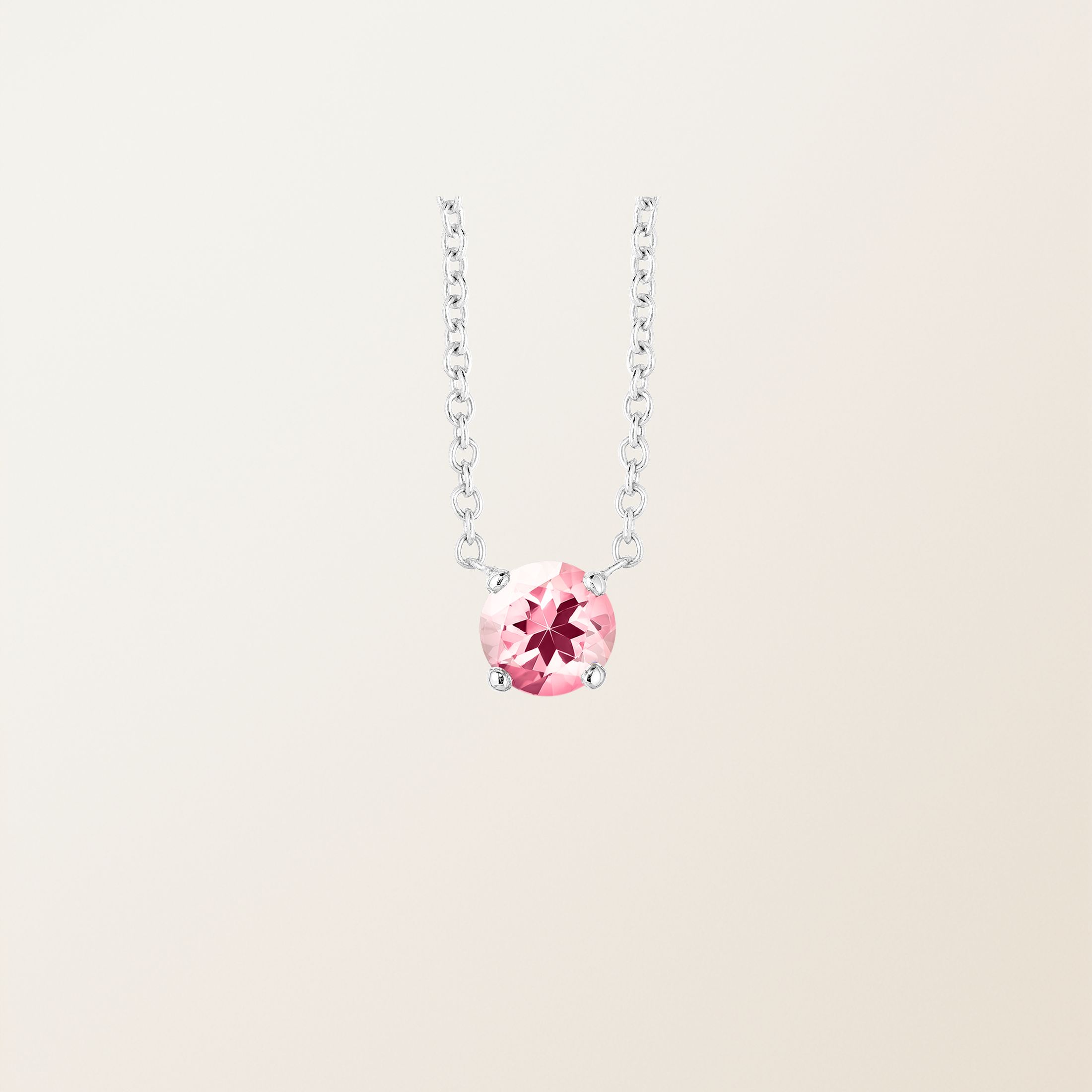Pendentif Or blanc 18 cts Tourmaline Lady XL