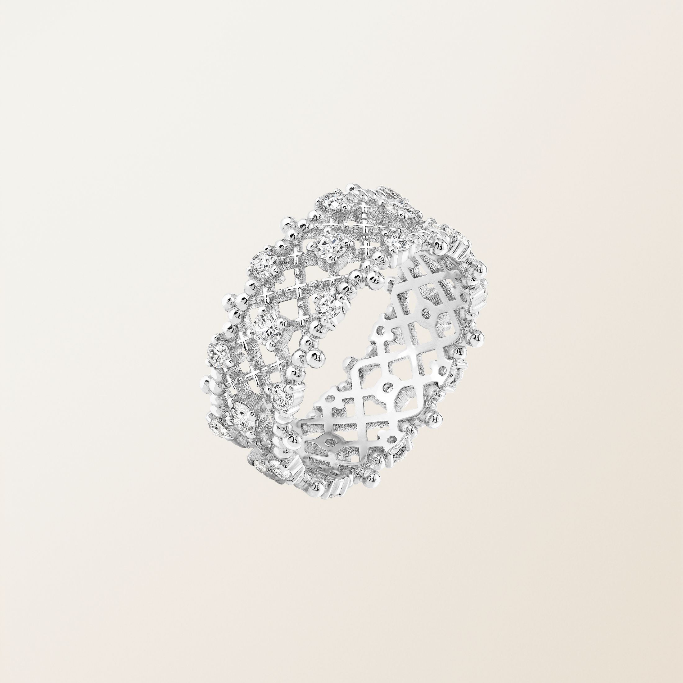 Bague Or blanc 18 cts Diamant Little RétroMilano Prima