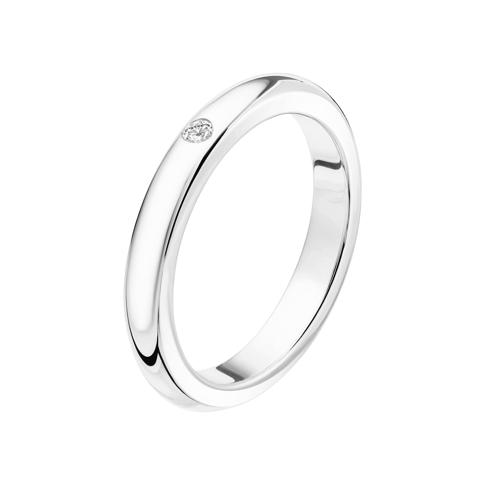 Bague Or blanc Diamant One 1