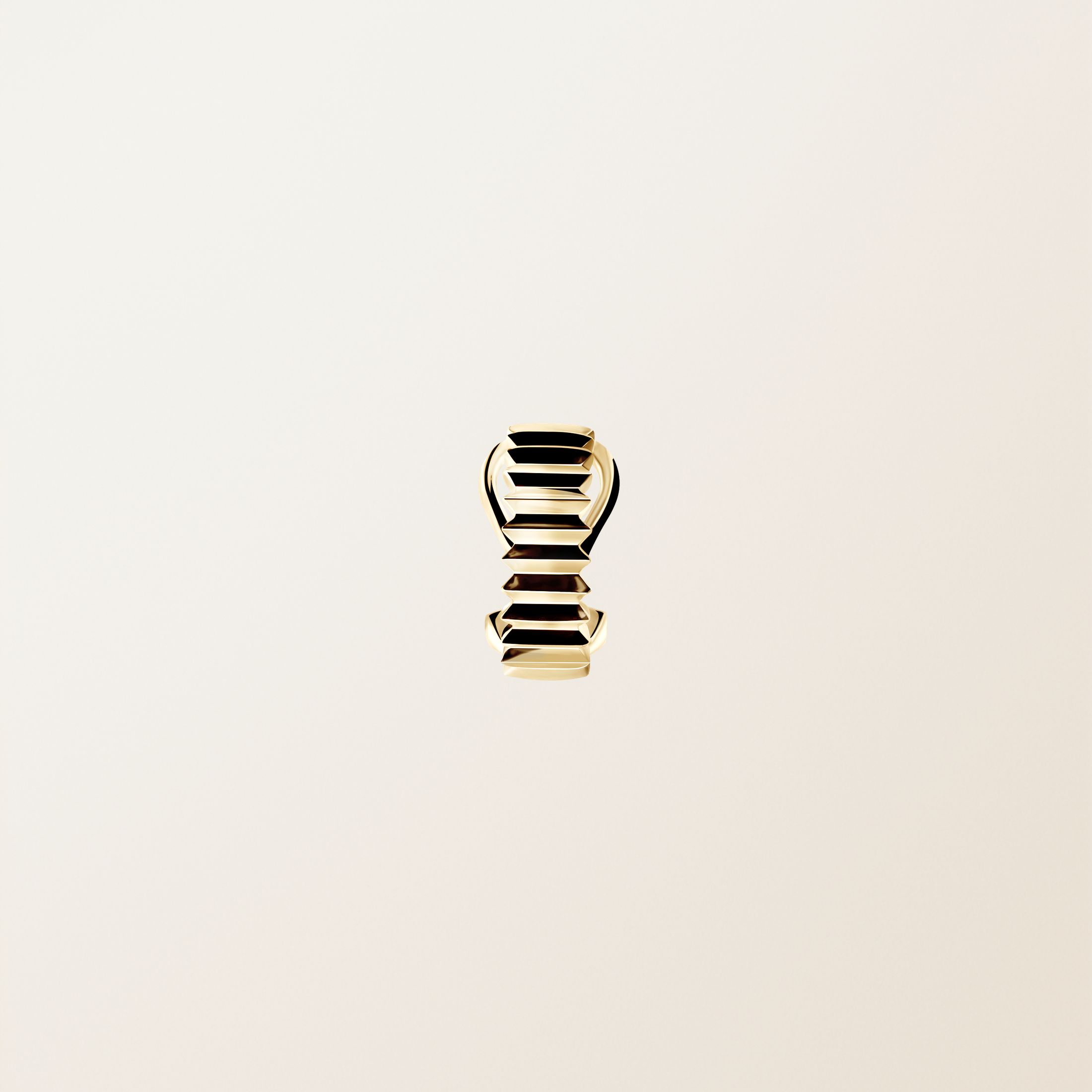 Earcuff Or jaune 18 cts Entaille