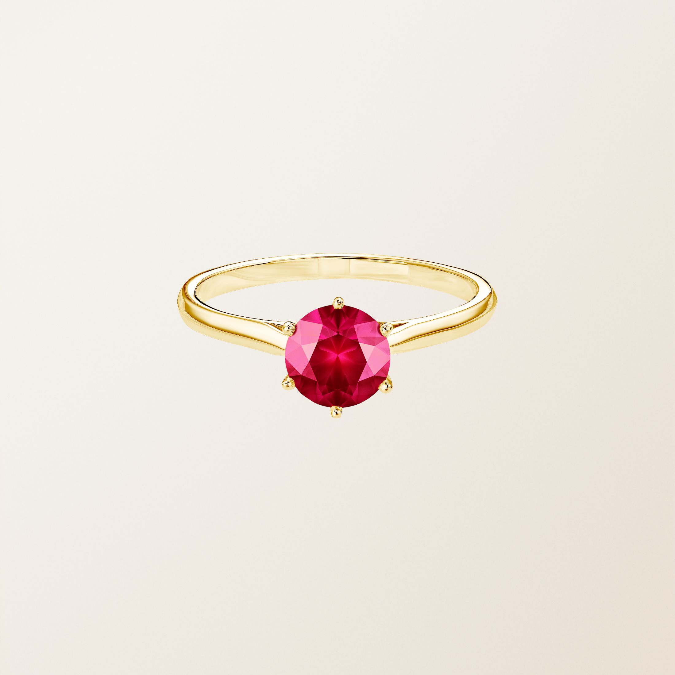 Bague Or jaune 18 cts Rubis Lady