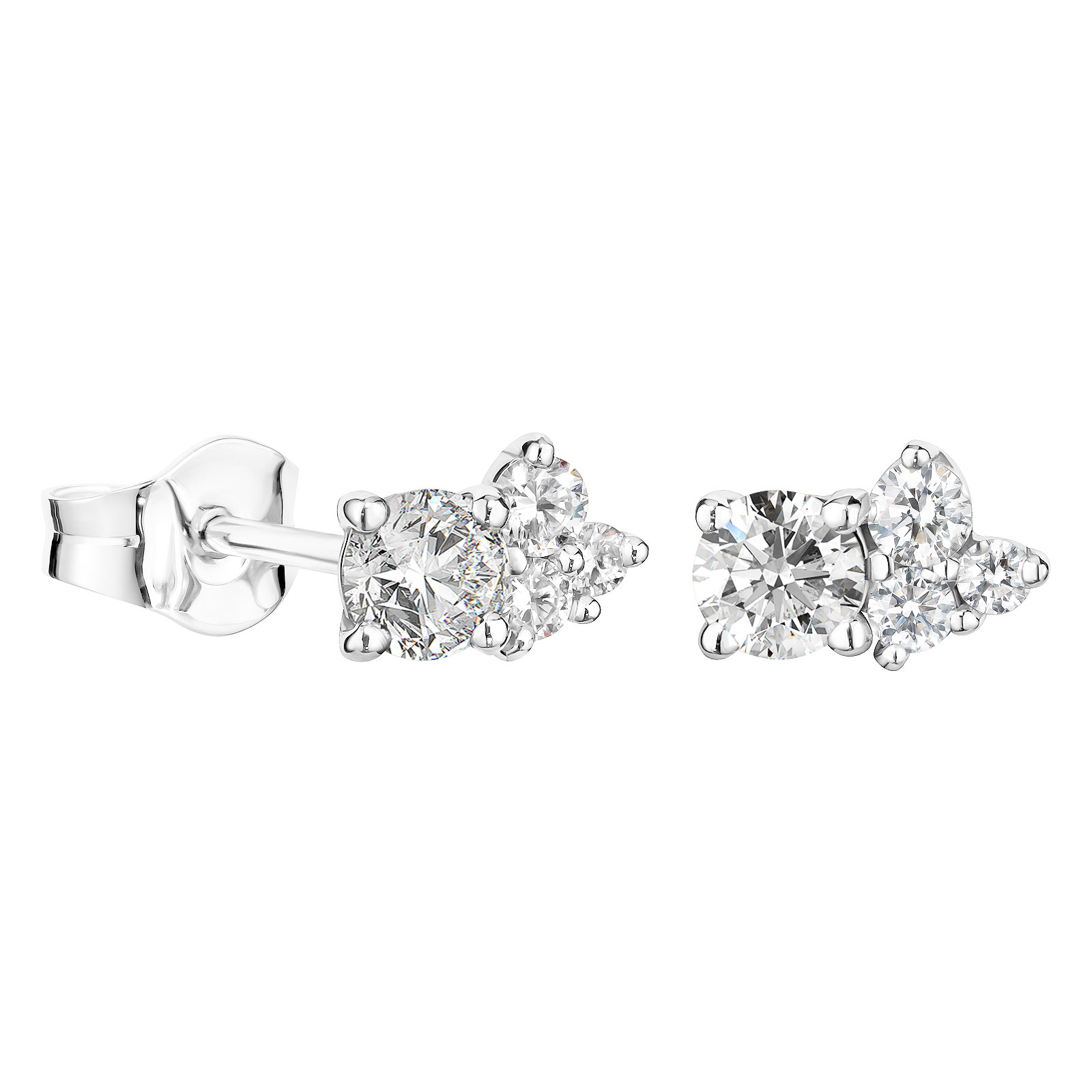 Boucles d'oreilles Or blanc Diamant Baby EverBloom 1