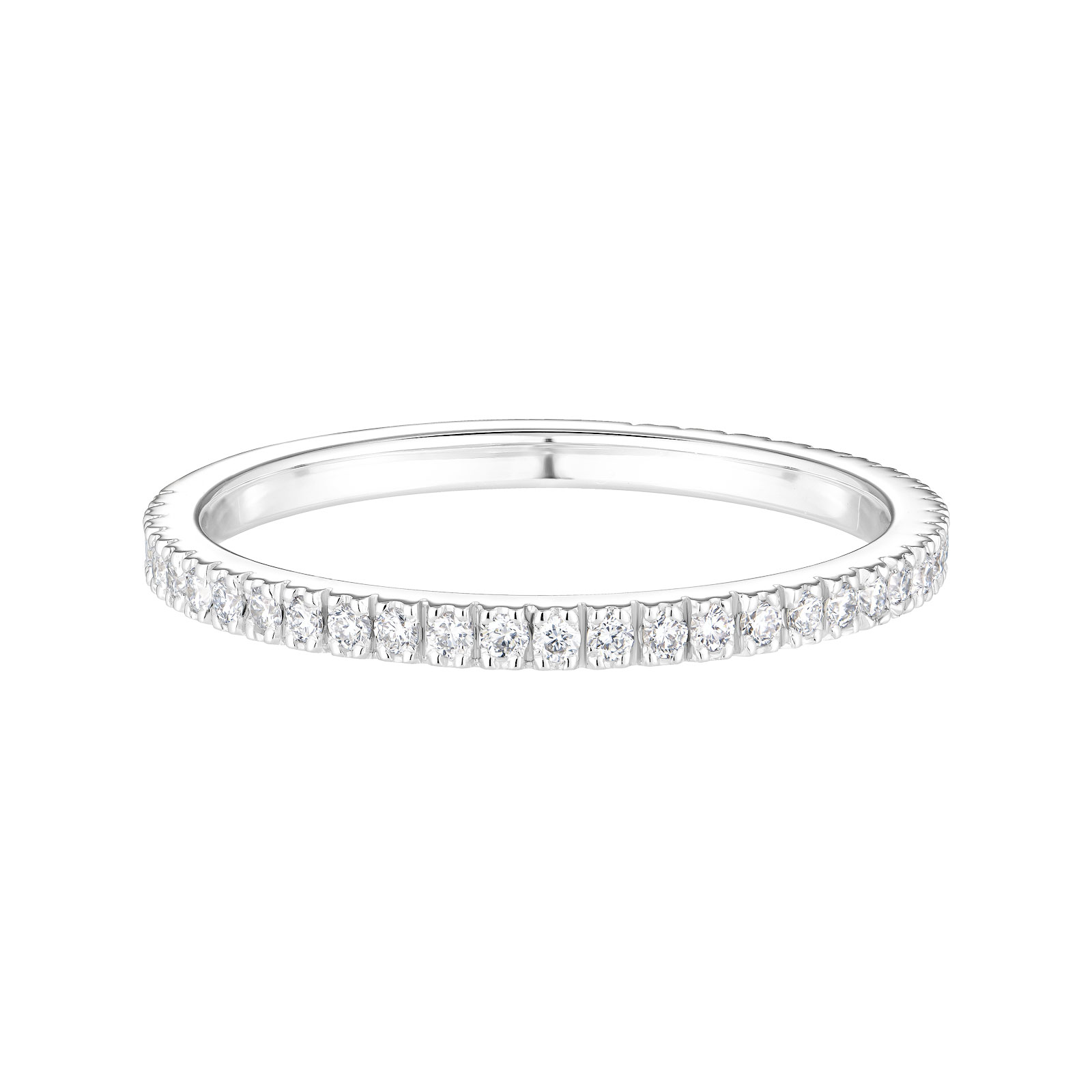 Alliance Or blanc Diamant Rétromantique 1