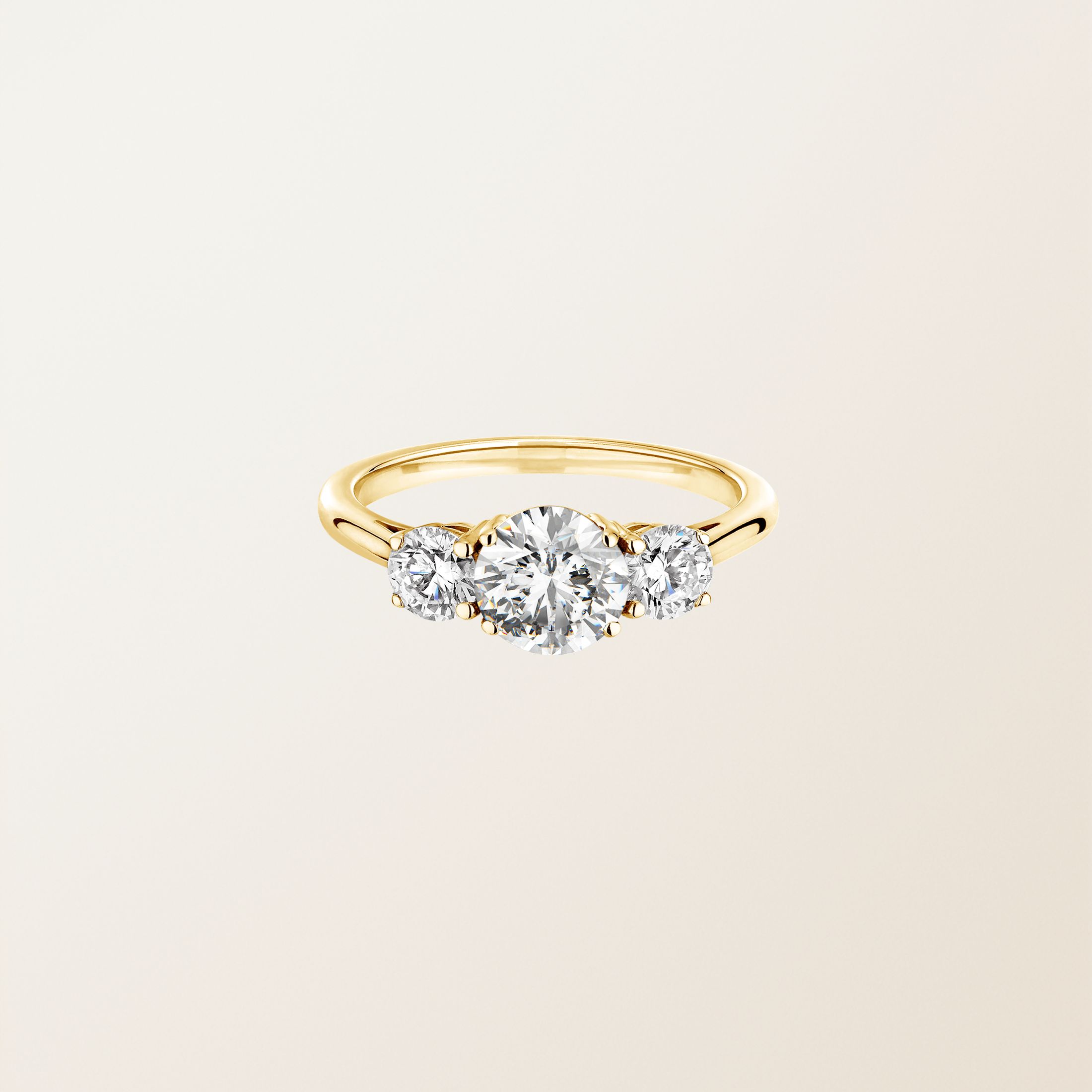 Bague Or jaune 18 cts Diamant Lady Duo