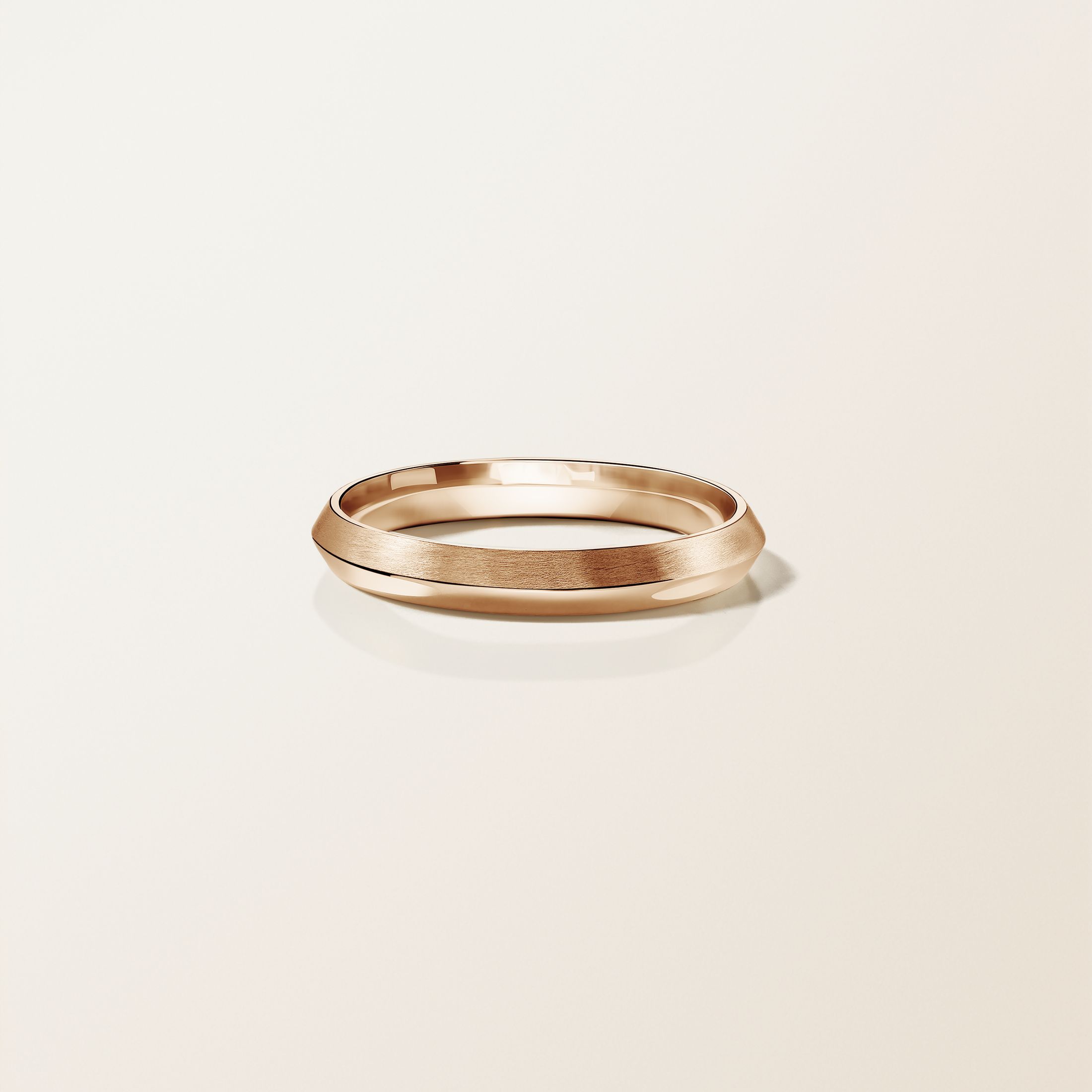 リング 18金ピンクゴールド Thésée Love Brossée 3 mm