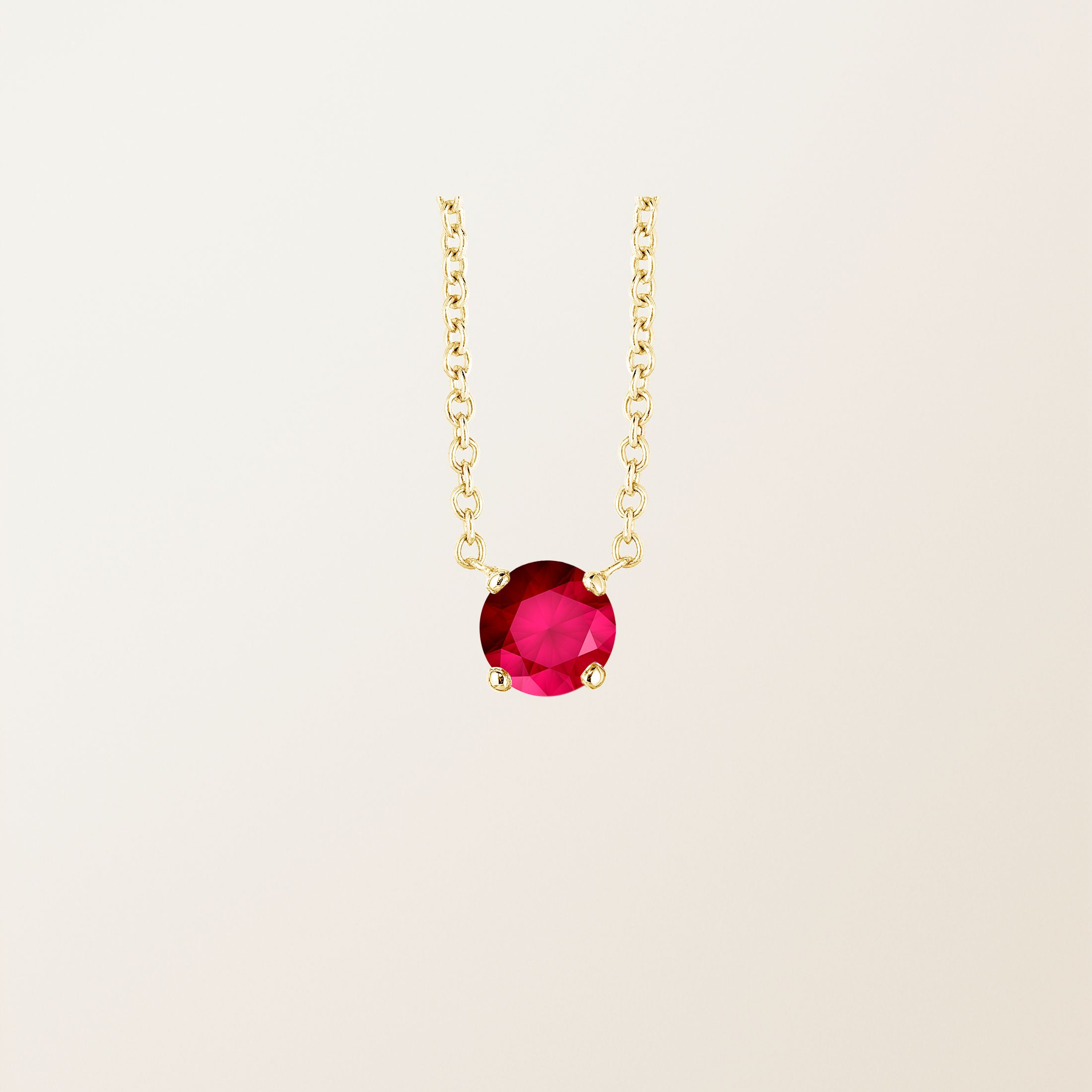 Pendentif Or jaune 18 cts Rubis Lady XL