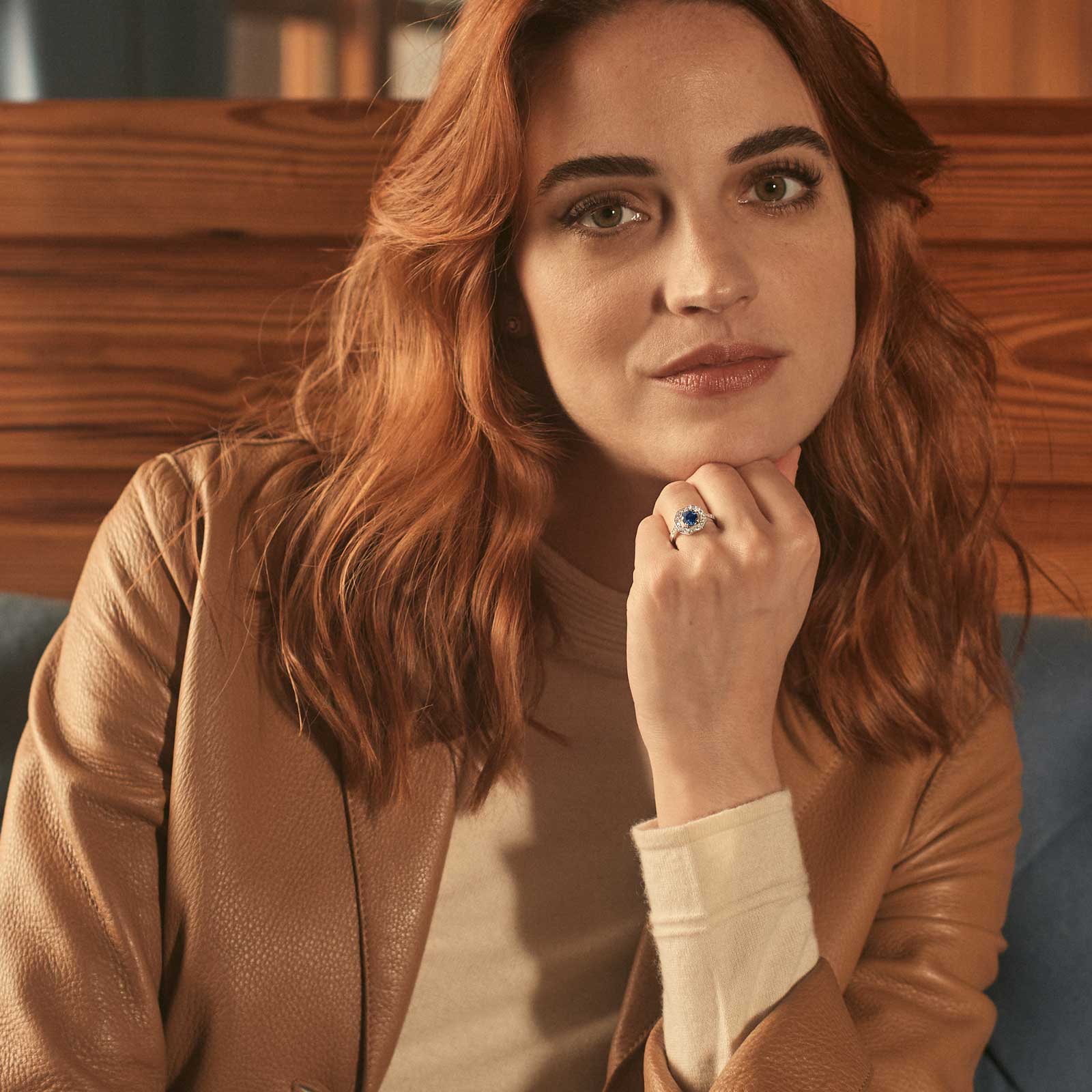 Ring White gold Tsavorite and diamonds Art Déco Rond 6 mm 4