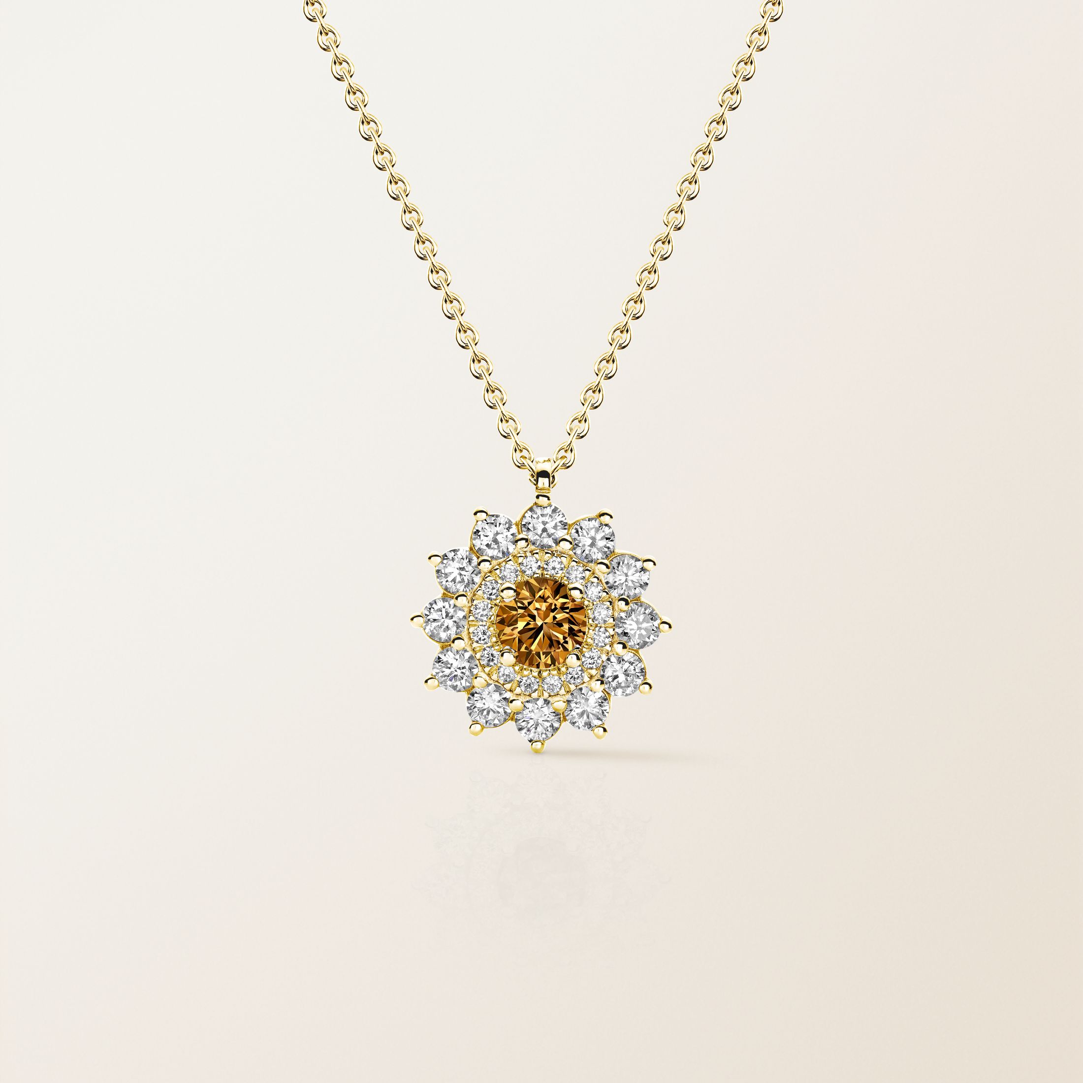 Or jaune, Diamant Cognac