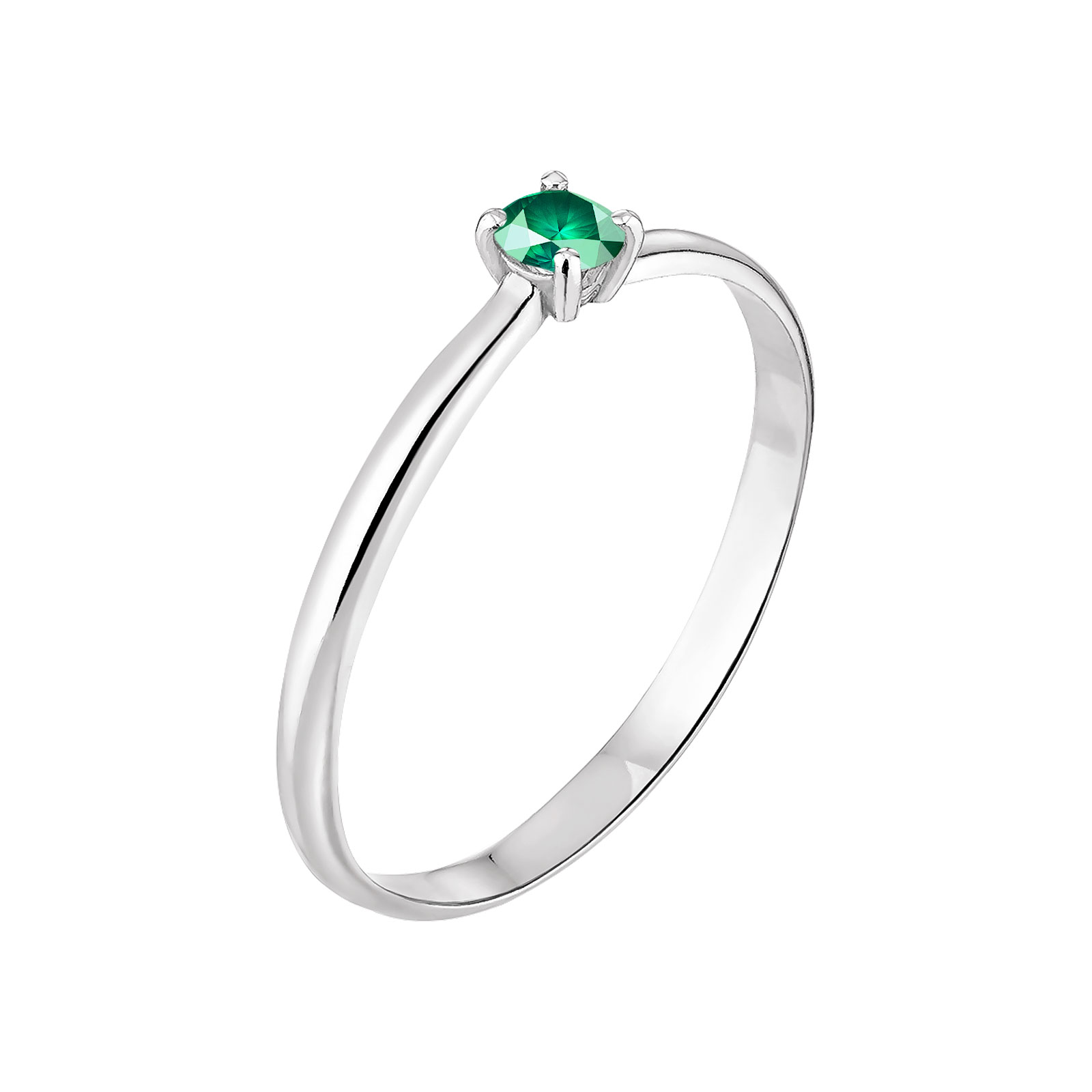 Bague Or blanc Emeraude Mini Lady 1