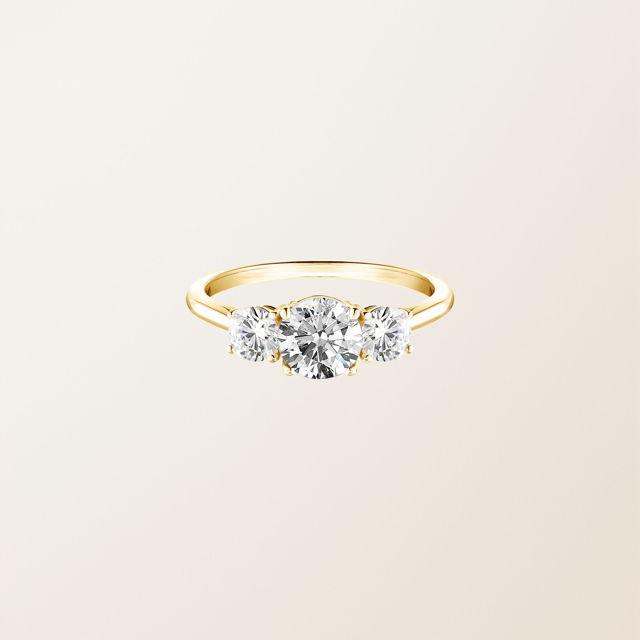 Bague Or jaune 18 cts Diamant Little Lady Duo