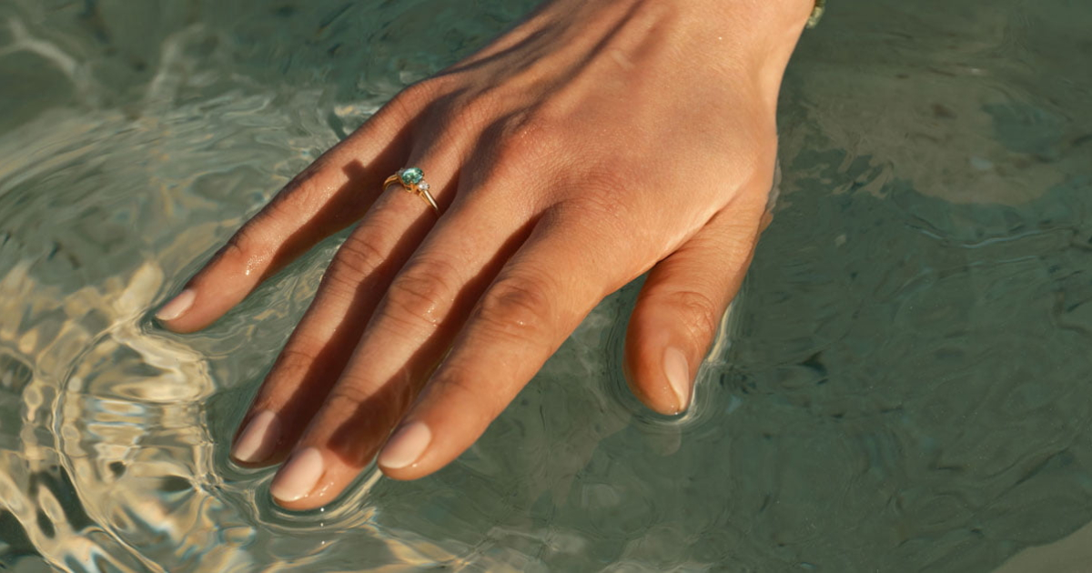 ミントトルマリン　透かし　リング　約12号 ミントトルマリン透かしリング約12号